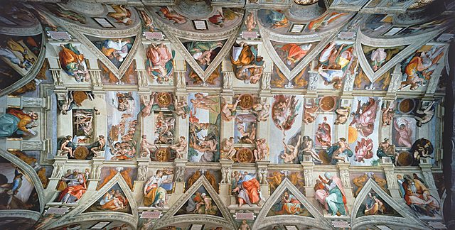 Michel Ange entreprend la réalisation des fresques de la Chapelle Sixtine