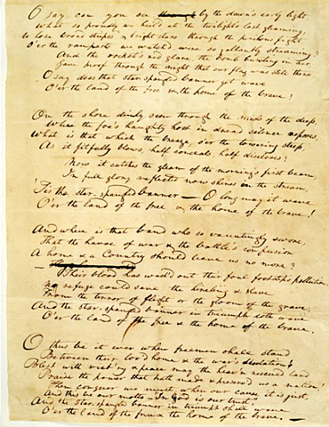 Writing of the National Anthem