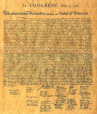 Declaration of Independence.