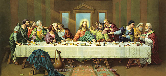The last meal painted by Leonardo Da Vinci