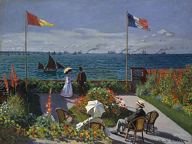 La terraza de Sainte-Adresse por Claude Monet