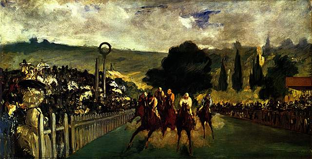 Carrera de caballos en Longchamp por Eduard Manet/Édouard Manet