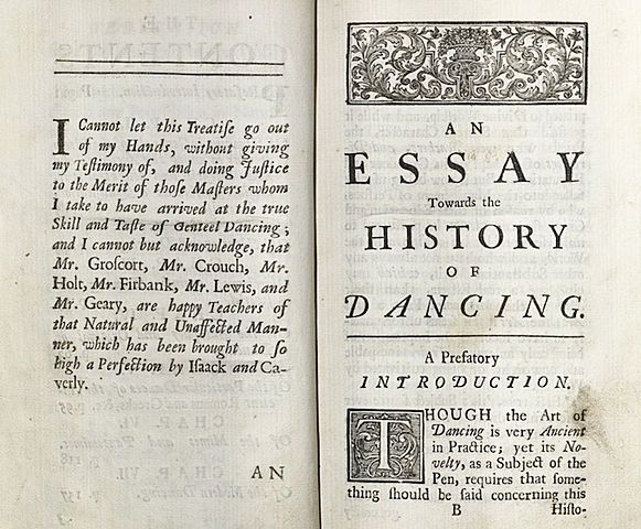 John Weaver Publishes An Essay Towards an History of Dancing