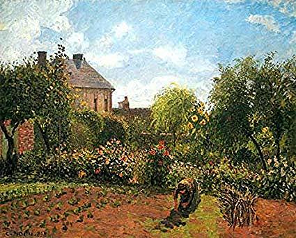 The Artist’s Garden at Eragny por Camille Pissarro