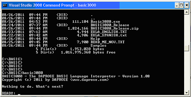 Desarrollo lenguaje BASIC