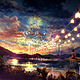 15972 girl watching the fireworks 2560x1440 anime wallpaper