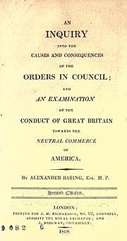 Repealing of the Orders of Council