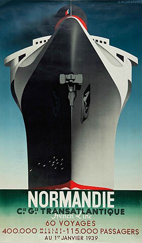Affiche publicitaire pour le Normandie