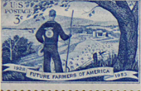 1953 - The U.S. Post Office Department issued a special stamp to celebrate the 25th anniversary of FFA.