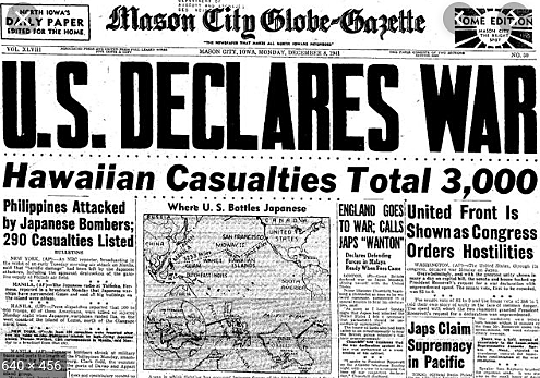 US enters WW2