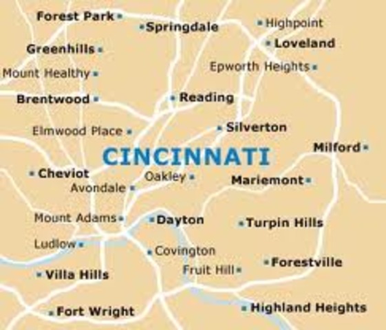 Melba went on a trip to Cincinnati Ohio with her brother, mother and grandmother.