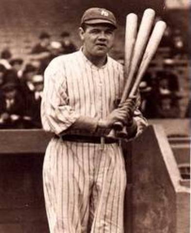 New York Yankees star Babe Ruth hits 60th home run.