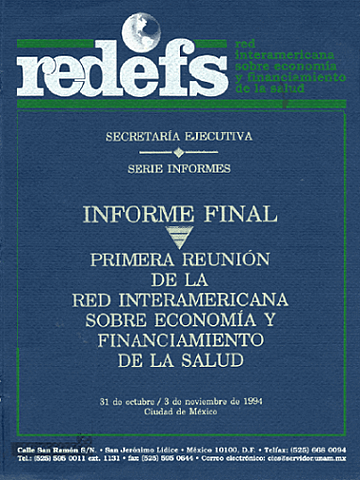 Creación de Redefs – red Interamericana sobre Economía y financiamiento de la Salud. Buenos Aires.