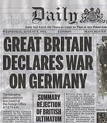 War was declared on Germany