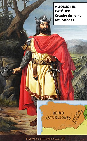 Creación del Reino astur-leonés por Alfonso I
