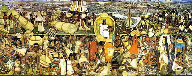 Mercado principal en Tlatelolco