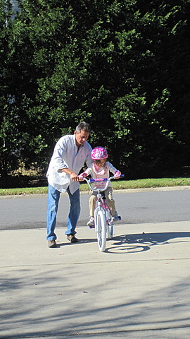 Empezé montar en bicecleta