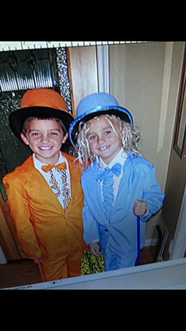 Grady y yo vistimos para halloween.