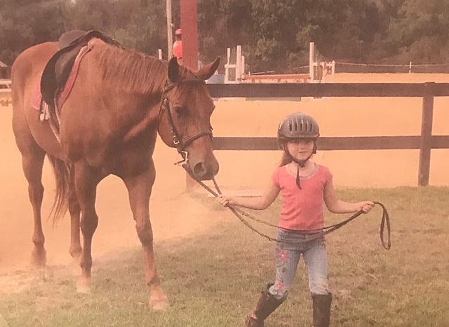 Cuando empacé a montar a caballo.
