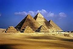 Ancient Egyptians built pyramids