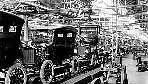 Ford invents the assembly line