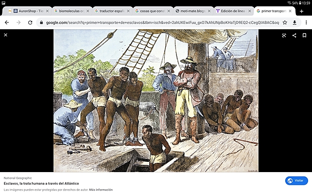 Primer transporte de esclavos