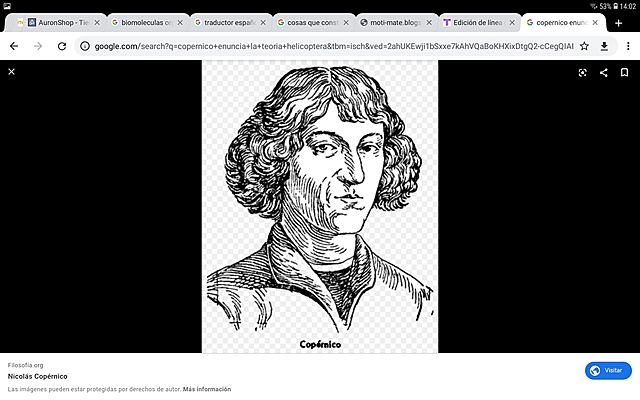 Copernico enuncia la teoría helicóptera