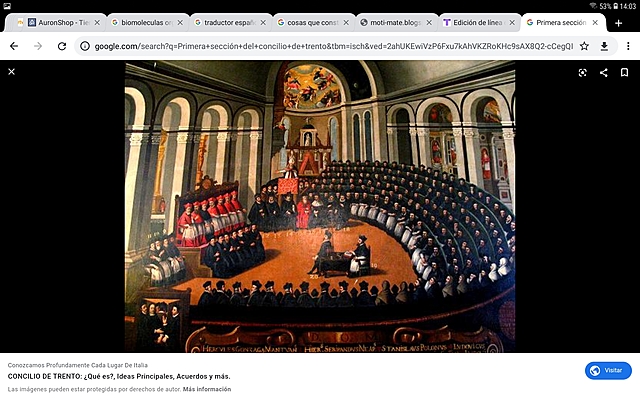 Primera sección del concilio de trento