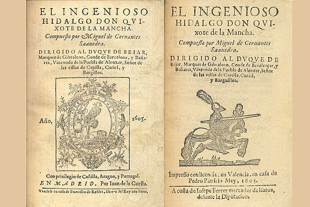 Cervantes escribe la primera parte deEl Quijote.