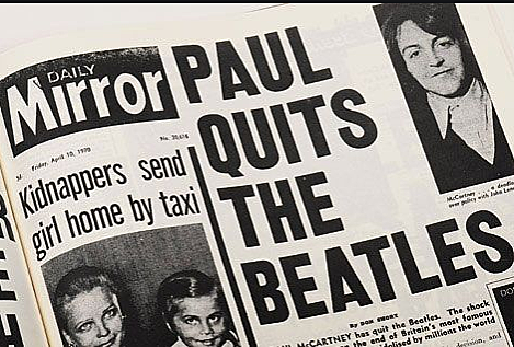 1970 - The Beatles broke up