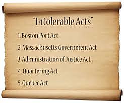 Intolerable/Coercive Acts