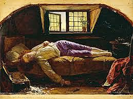 17-year-old Thomas Chatterton, later hailed as a significant poet, commits suicide in a London garret