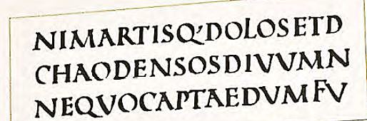 Mayúsculas cuadradas y mayúsculas rústicas romanas