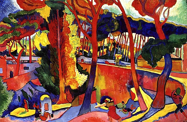 Prof - Le rapport au réel: mimêsis, ressemblance, vraisemblance et la valeur expressive de l'écart / André Derain - "L’Estaque, route tournante" (Huile sur toile, 129,5 x 195 cm, Museum of Fine Arts, Houston, Fauvisme)