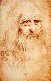 Leonardo da Vinci paints the Portrait of a Man in Red Chalk