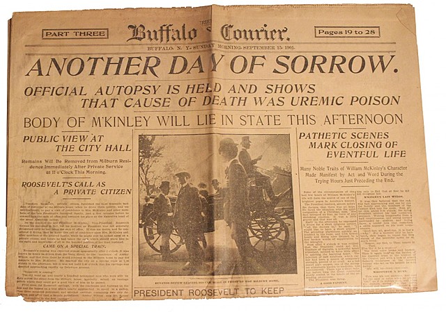 Named President when McKinley is assassinated