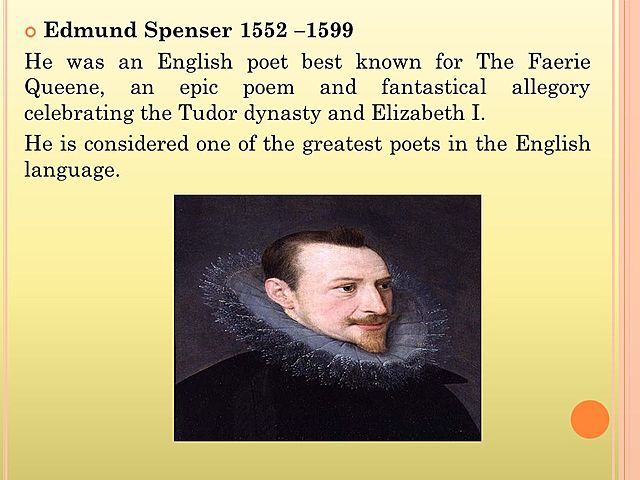 English poet Edmund Spenser celebrates the Protestant Elizabeth I as The Faerie Queene