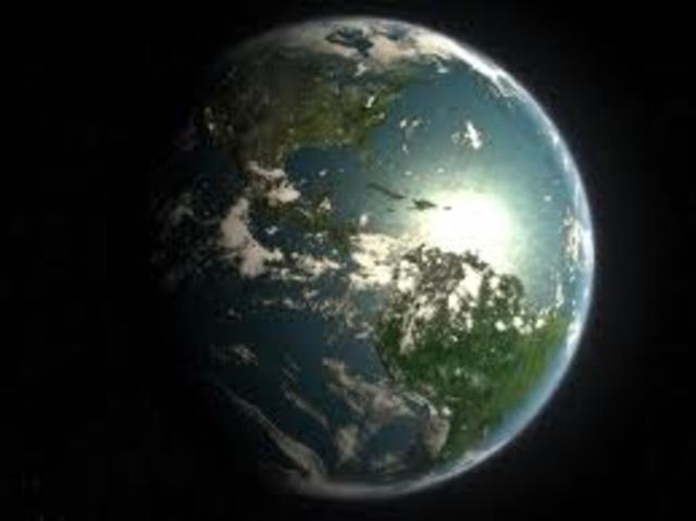 2.2 BYA, Earth looks like it does today ( land and oceans )