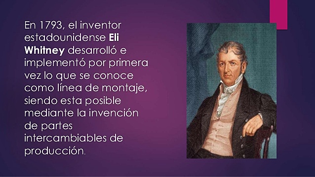 partes intercambiables de producion  eli whitnei