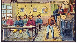 Timeline: Evolução tecnológica e Educação do século XIX ao XXI.