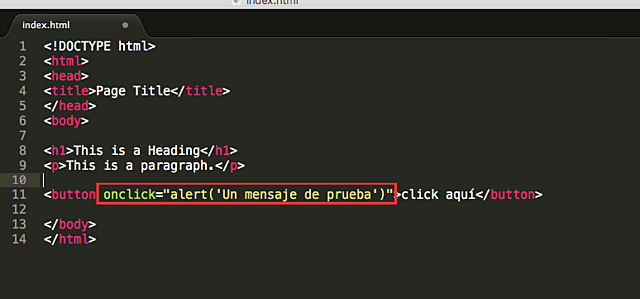 Se crea HTML