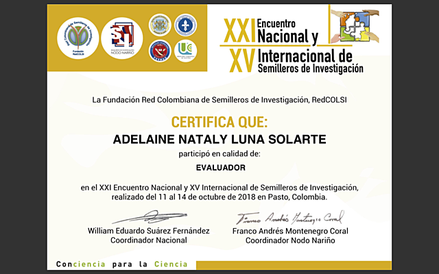 XXI Encuentro nacional XV internacional de semilleros de investigación
