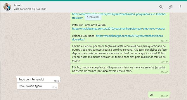 Visita quinzenal - final de semana (liminar)