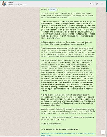 Visita quinzenal - final de semana (liminar)