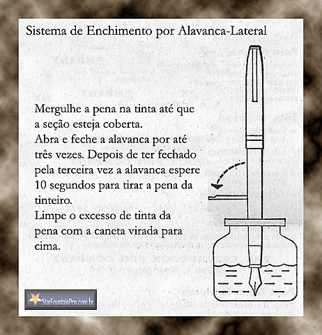 CANETA TINTEIRO COM ABASTECIMENTO A BOMBA