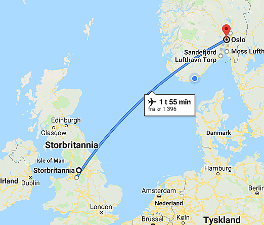 Flykter til Storbritannia