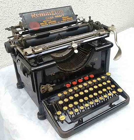 A máquina de escrever