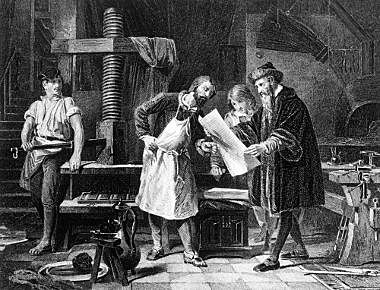 Máquina de impressão tipográfica - Johann Gutenberg