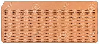 Tarjetas perforadoras.