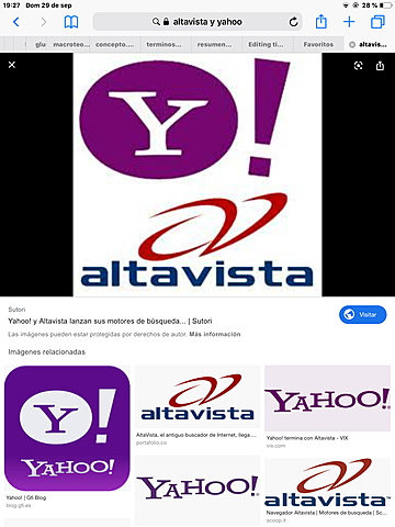 AltaVista y Yahoo!